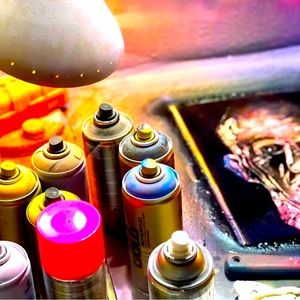 PRACTICE | 11x14 | DANIEL ARNOLD Original Spray Paint Portrait 2022